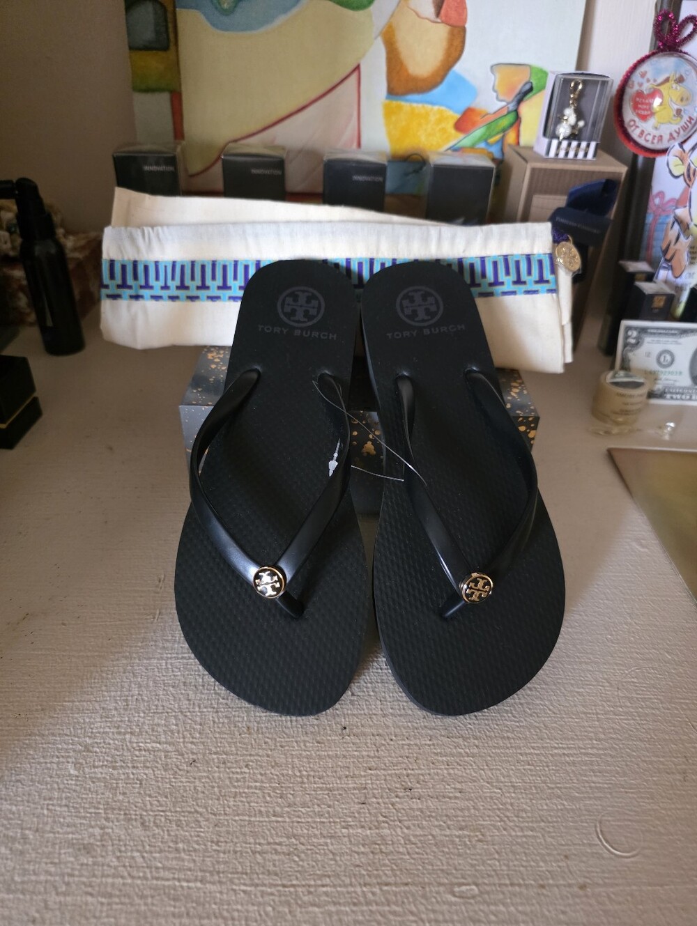 Tory Burch Flip Flops 7M Discontinued